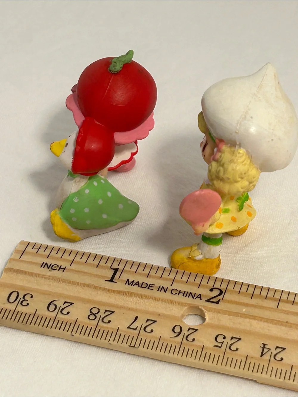 Vintage 1980s Strawberry Shortcake miniatures Lemon Meringue Cherry Cuddler SET